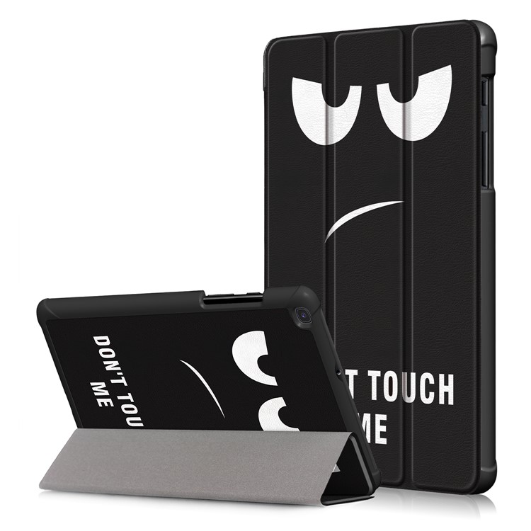 Pattern Printing Tri-fold Stand Leather Tablet Shell for Samsung Galaxy Tab Tab A 8.0 Wi-Fi (2019) T290/ LTE T295 T297 - Do Not Touch Me-1