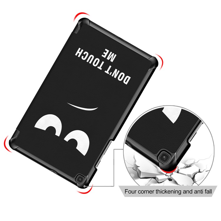 Musterdruck Tri-fold Stand Leder Tablet Shell Für Samsung Galaxy Tab A 8.0 Wi-Fi (2019) T290/ LTE T295 T297 - Fassen Sie Mich Nicht an-5