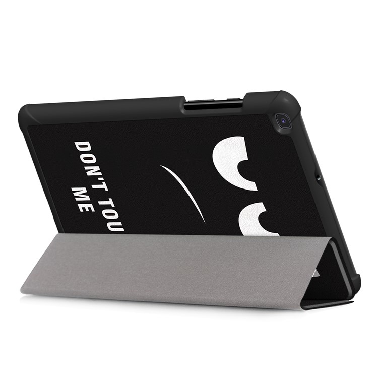 Pattern Printing Tri-fold Stand Leather Tablet Shell for Samsung Galaxy Tab Tab A 8.0 Wi-Fi (2019) T290/ LTE T295 T297 - Do Not Touch Me-6