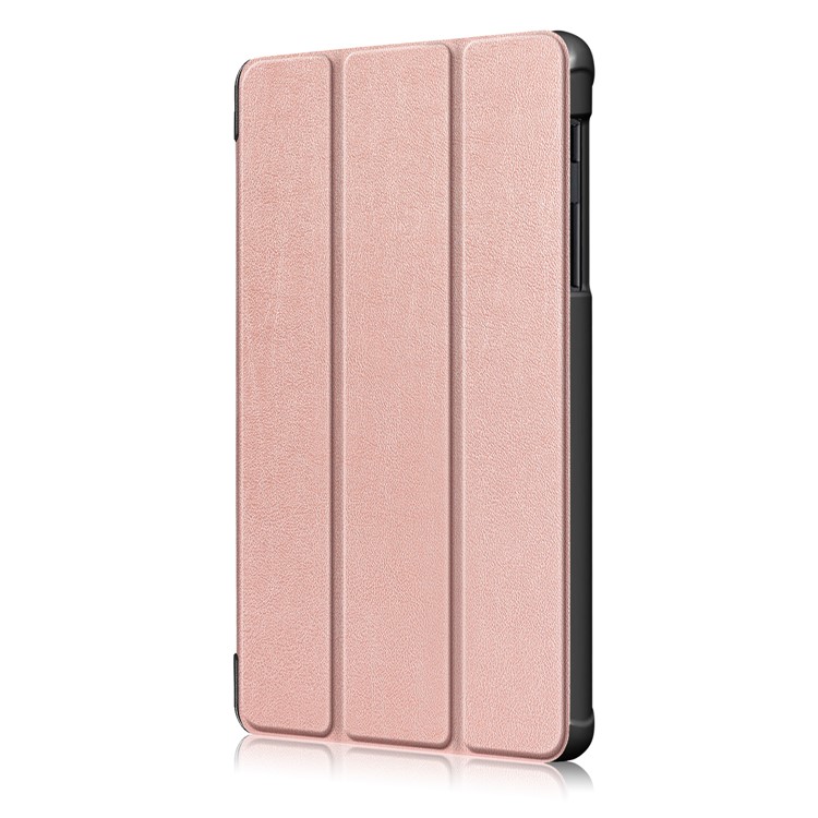 Grande Capa de Couro de Proteção Contra Lascas de Microfibra de Barraca de Corte Tri-fold Para Samsung Galaxy Galaxy Tab A 8.0 Wi-Fi (2019) T290/ LTE T295 T297 - Rosa Ouro-4