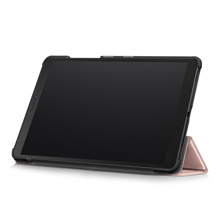 Tri-fold Stand Leather Case for Samsung Galaxy Galaxy Tab A 8.0 Wi-Fi (2019) T290/ LTE T295 T297 - Rose Gold-7