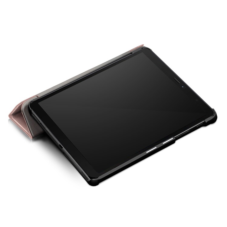 Tri-fold Stand Leather Case for Samsung Galaxy Galaxy Tab A 8.0 Wi-Fi (2019) T290/ LTE T295 T297 - Rose Gold-8