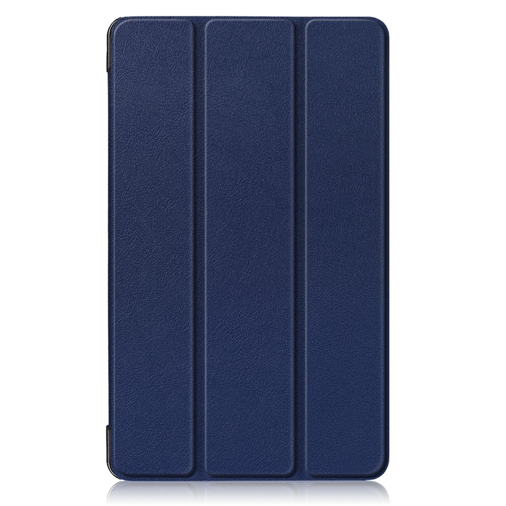 Grande Découpe à Trois Pliés à Volet Case de Protection en Cuir en Microfibre Pour Samsung Galaxy Galaxy Tab A 8.0 Wi-Fi (2019) T290 / LTE T295 T297 - Bleu