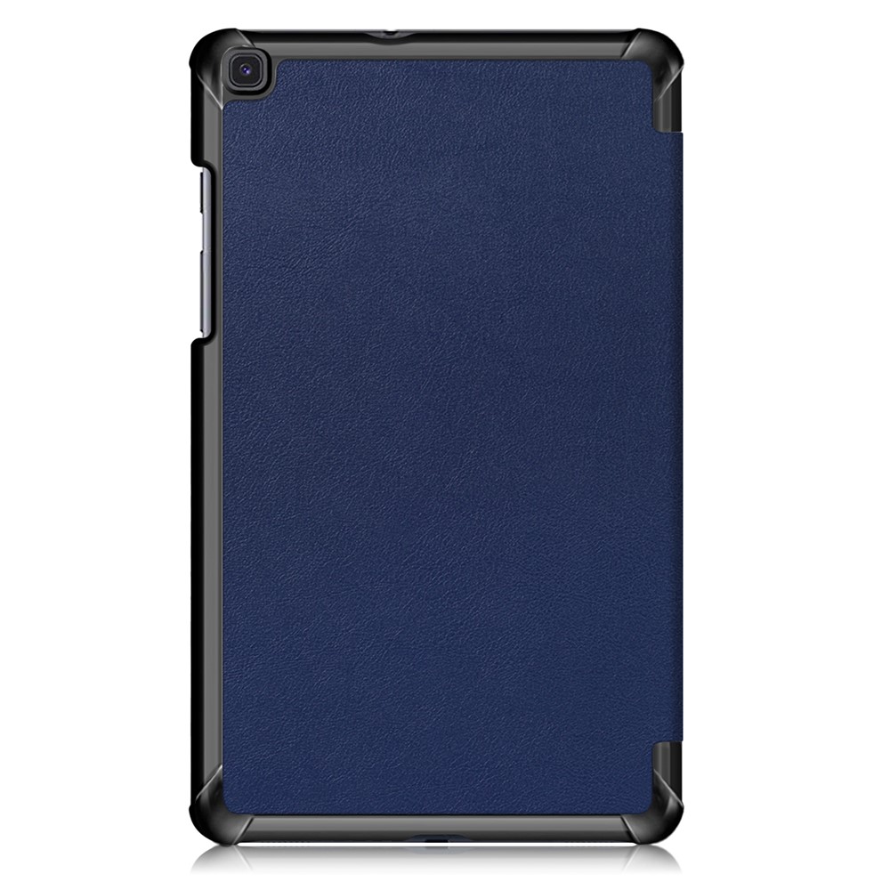 Grande Découpe à Trois Pliés à Volet Case de Protection en Cuir en Microfibre Pour Samsung Galaxy Galaxy Tab A 8.0 Wi-Fi (2019) T290 / LTE T295 T297 - Bleu