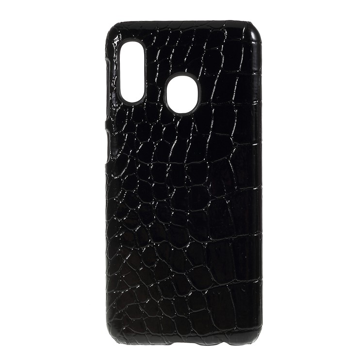 PU Leather Coated PC Hard Protective Back Casing for Samsung Galaxy A20e - Crocodile Texture-1