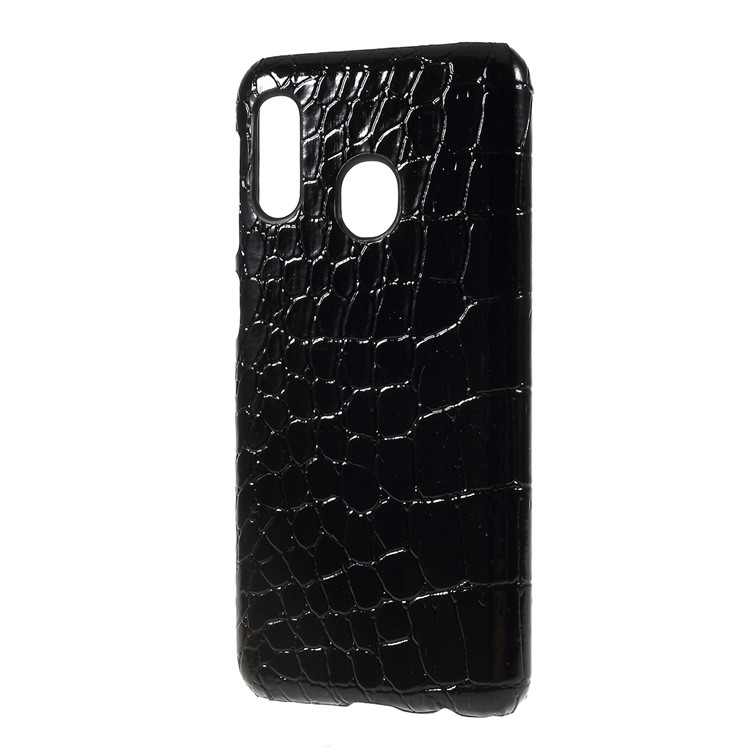 PU Leather Coated PC Hard Protective Back Casing for Samsung Galaxy A20e - Crocodile Texture-2