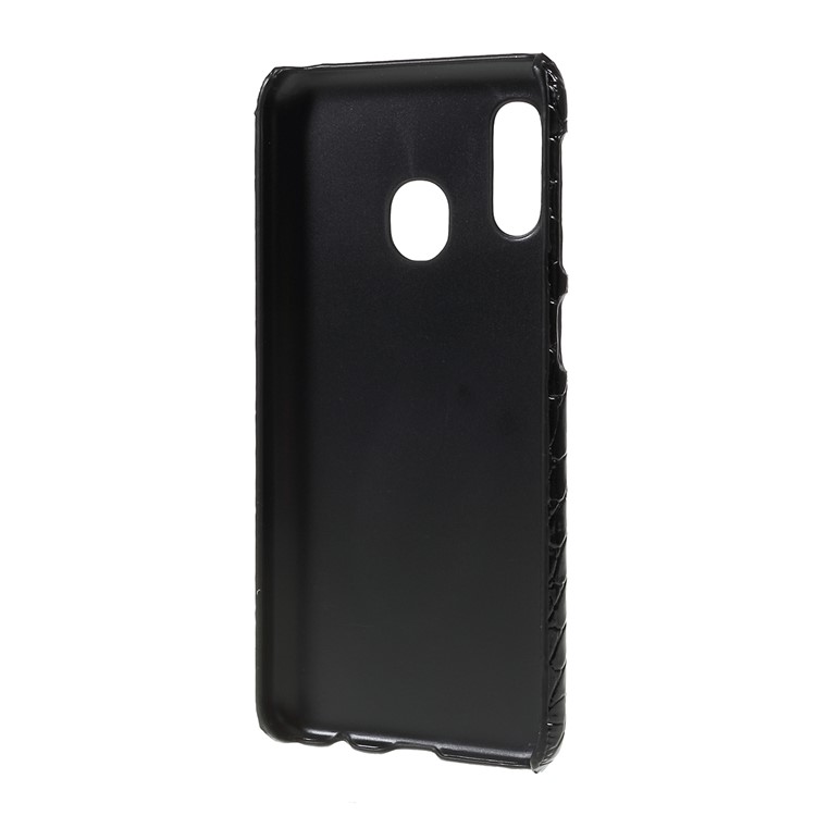 PU Leather Coated PC Hard Protective Back Casing for Samsung Galaxy A20e - Crocodile Texture-3