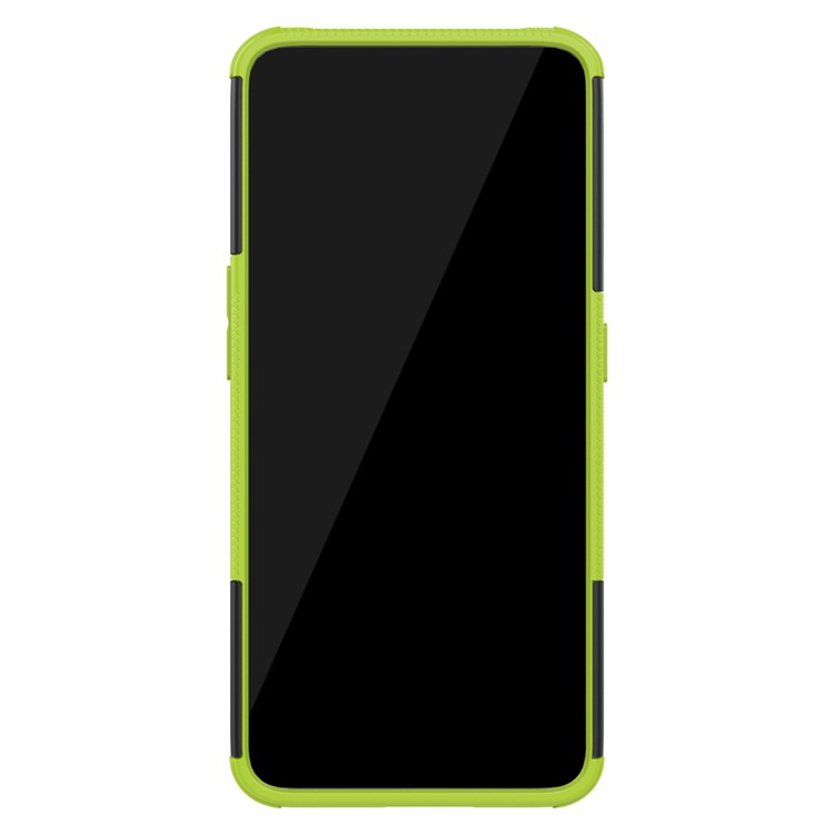 Tyre Pattern PC TPU Hybrid Phone Cover with Kickstand for Samsung Galaxy A80/A90 - Green-4