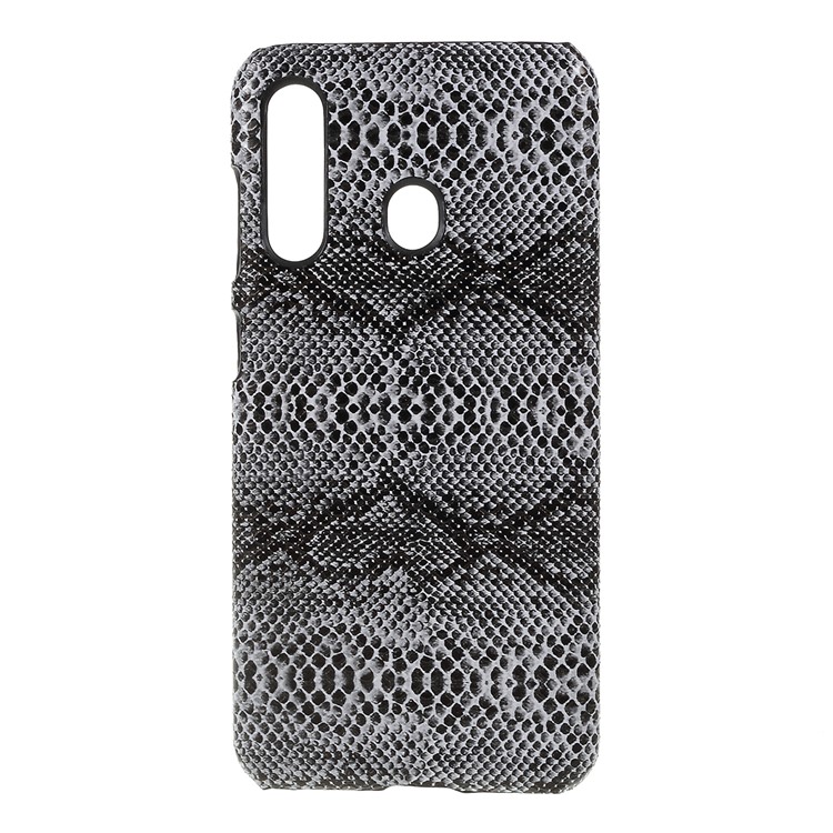 PU Leather Coated PC Hard Phone Cover for Samsung Galaxy A60 - Snake Grain-1