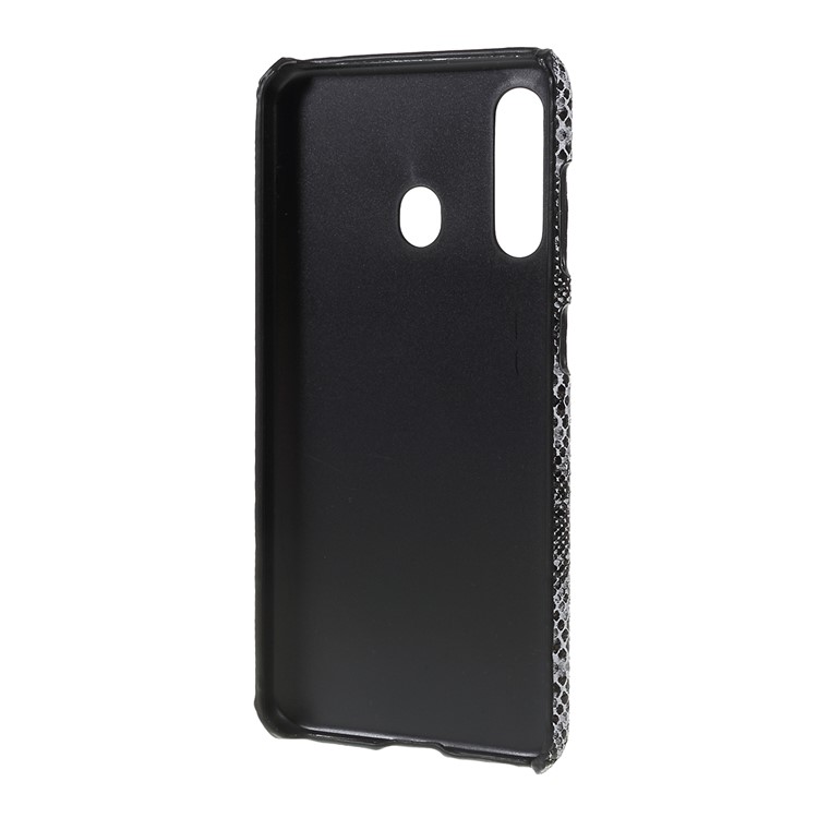PU Leather Coated PC Hard Phone Cover for Samsung Galaxy A60 - Snake Grain-3