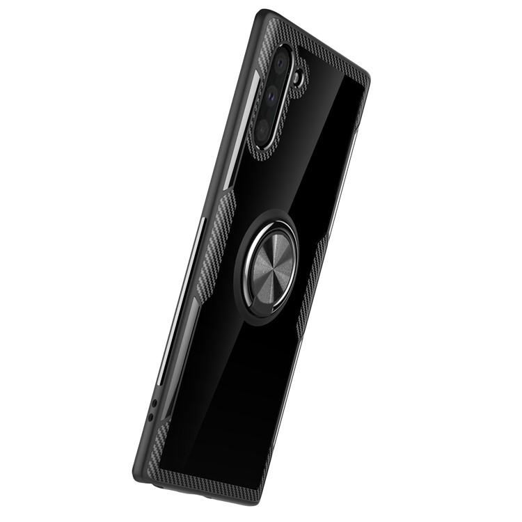 For Samsung Galaxy Note 10 Finger Ring Kickstand TPU+PC+Metal Cover - Black-2