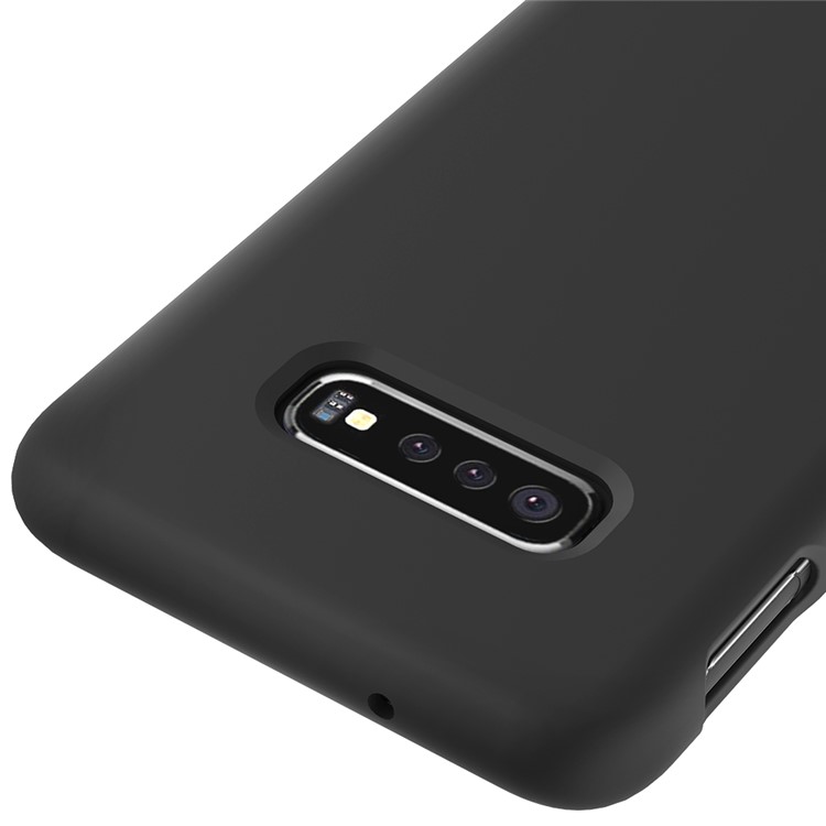 Soft Liquid Silicone Cell Phone Protective Case for Samsung Galaxy S10e - Black-3