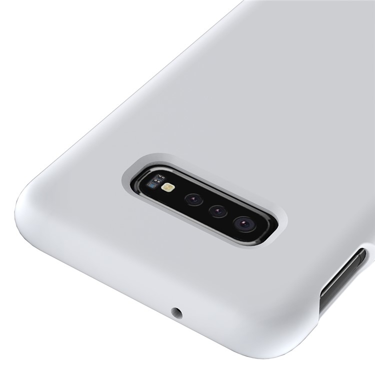 Étui De Protection Des Téléphones Cellulaires En Silicone À Liquide Doux Pour Samsung Galaxy S10e - Blanc-3