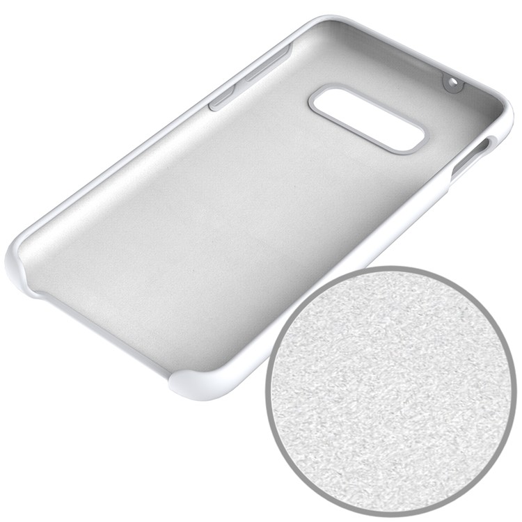 Soft Liquid Silicone Cell Phone Protective Case for Samsung Galaxy S10e - White-5