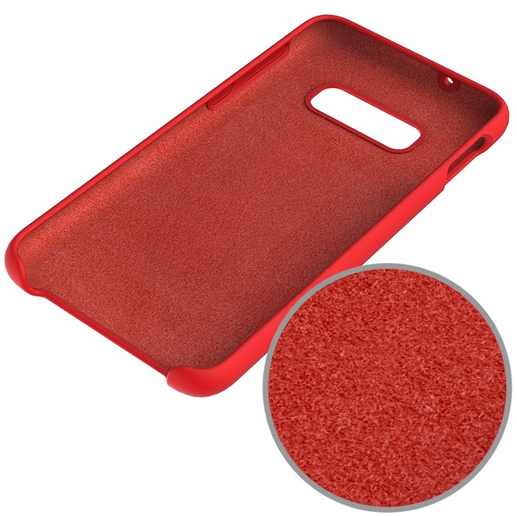 Soft Liquid Silicone Cell Phone Protective Case for Samsung Galaxy S10e - Red-5
