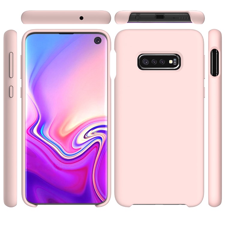 Soft Liquid Silicone Cell Phone Protective Case for Samsung Galaxy S10e - Pink-2