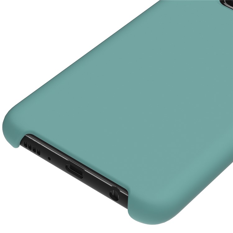Soft Liquid Silicone Cell Phone Protective Case for Samsung Galaxy S10e - Cyan-4