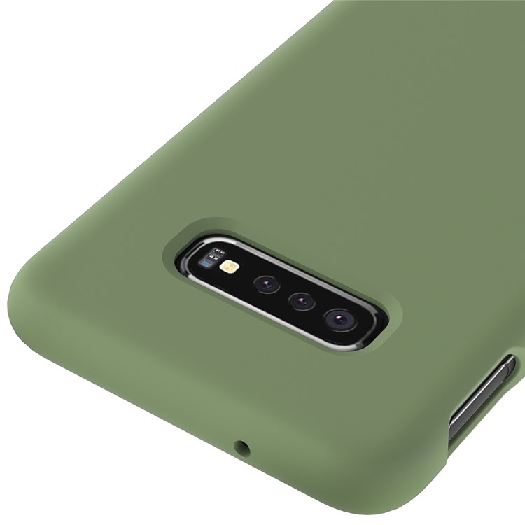 Soft Liquid Silicone Cell Phone Protective Case for Samsung Galaxy S10e - Green-3