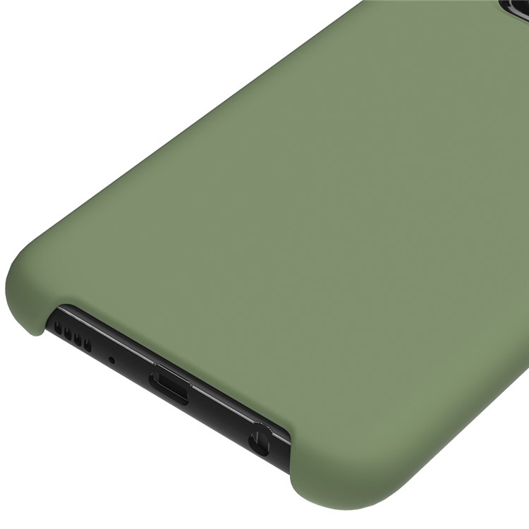 Soft Liquid Silicone Cell Phone Protective Case for Samsung Galaxy S10e - Green-4