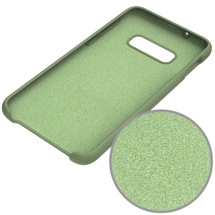 Soft Liquid Silicone Cell Phone Protective Case for Samsung Galaxy S10e - Green-5