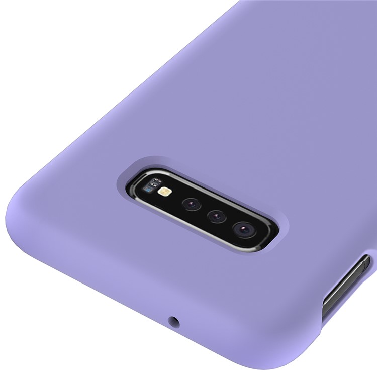 Soft Liquid Silicone Cell Phone Protective Case for Samsung Galaxy S10e - Purple-3