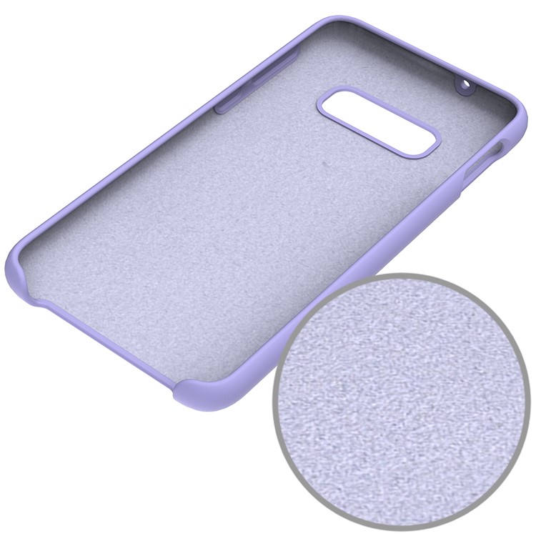 Soft Liquid Silicone Cell Phone Protective Case for Samsung Galaxy S10e - Purple-5