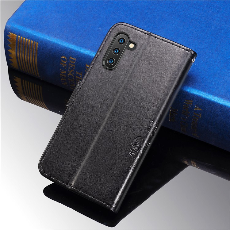 Imprint Clover Style Leather Wallet Cover for Huawei Honor Note 10 - Black-10