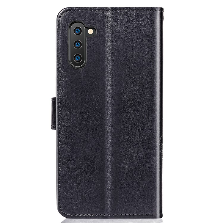 Imprint Clover Style Leather Wallet Cover for Huawei Honor Note 10 - Black-3