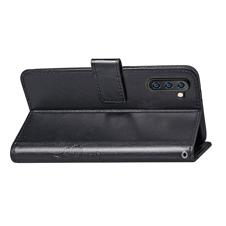 Imprint Clover Style Leather Wallet Cover for Huawei Honor Note 10 - Black-6