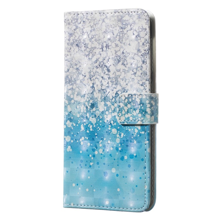 Light Spot Decor Pattern Printing Wallet Stand Leather Smartphone Case for Samsung Galaxy A20e - Blue-2