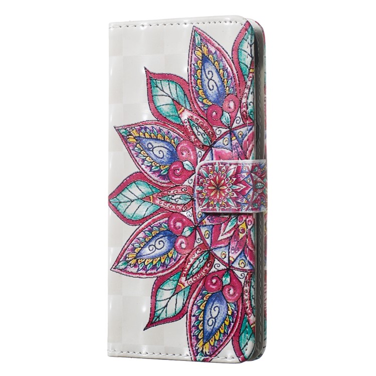 Light Spot Decor Pattern Printing Wallet Stand Leather Smartphone Case for Samsung Galaxy A20e - Mandala Flower-2