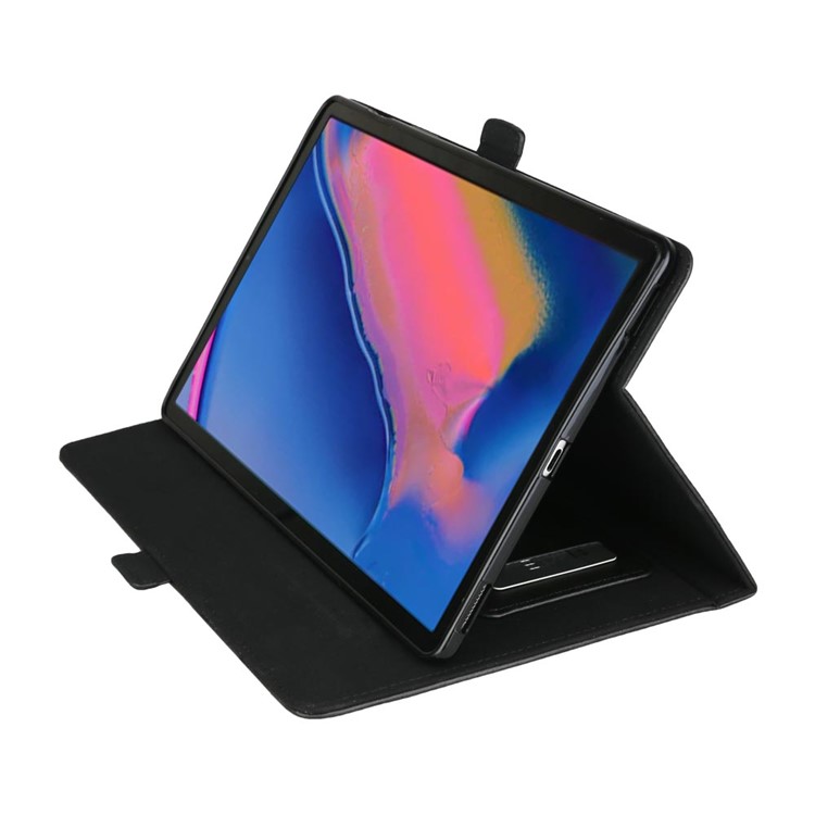 Double Stands Card Slots Leather Tablet Cover for Samsung Galaxy Tab A 8.0 (2019) with S Pen P200 P205 - Black-5