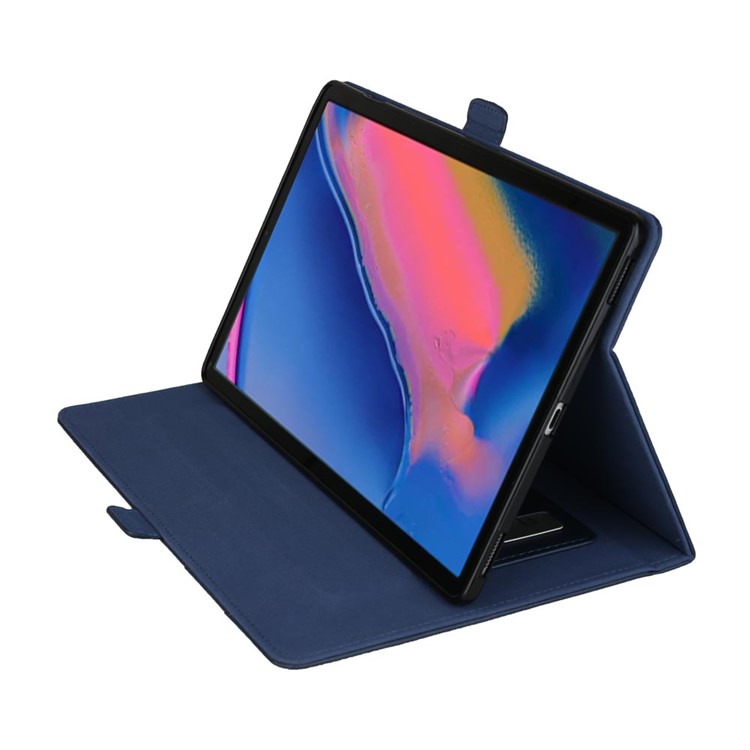 Double Stands Card Slots Leather Tablet Cover for Samsung Galaxy Tab A 8.0 (2019) with S Pen P200 P205 - Blue-5