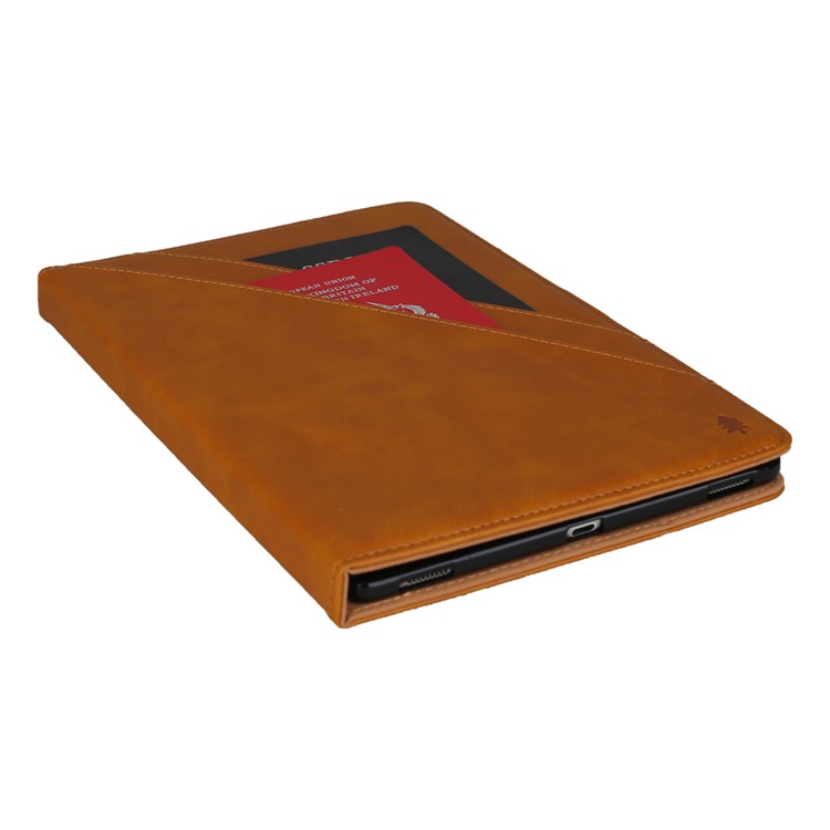 Double Stands Card Slots Leather Tablet Cover for Samsung Galaxy Tab A 8.0 (2019) with S Pen P200 P205 - Light Brown-8