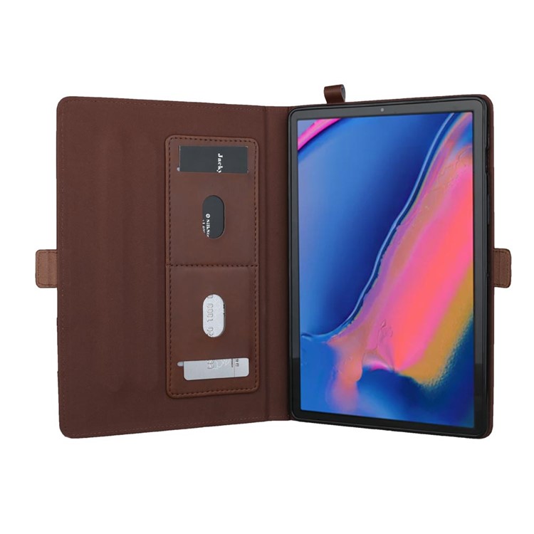 Double Stands Card Slots Leather Tablet Cover for Samsung Galaxy Tab A 8.0 (2019) with S Pen P200 P205 - Dark Brown-4