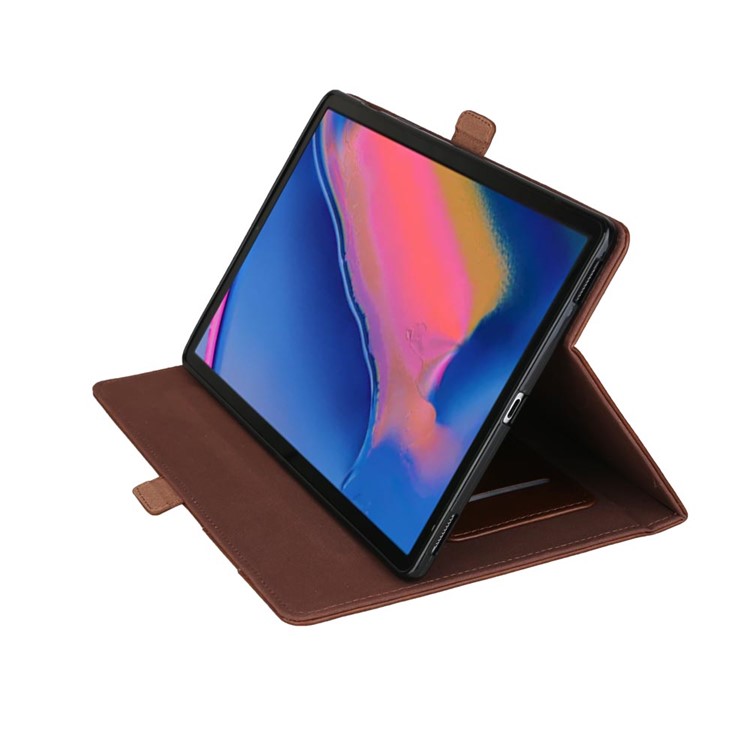 Double Stands Card Slots Leather Tablet Cover for Samsung Galaxy Tab A 8.0 (2019) with S Pen P200 P205 - Dark Brown-5