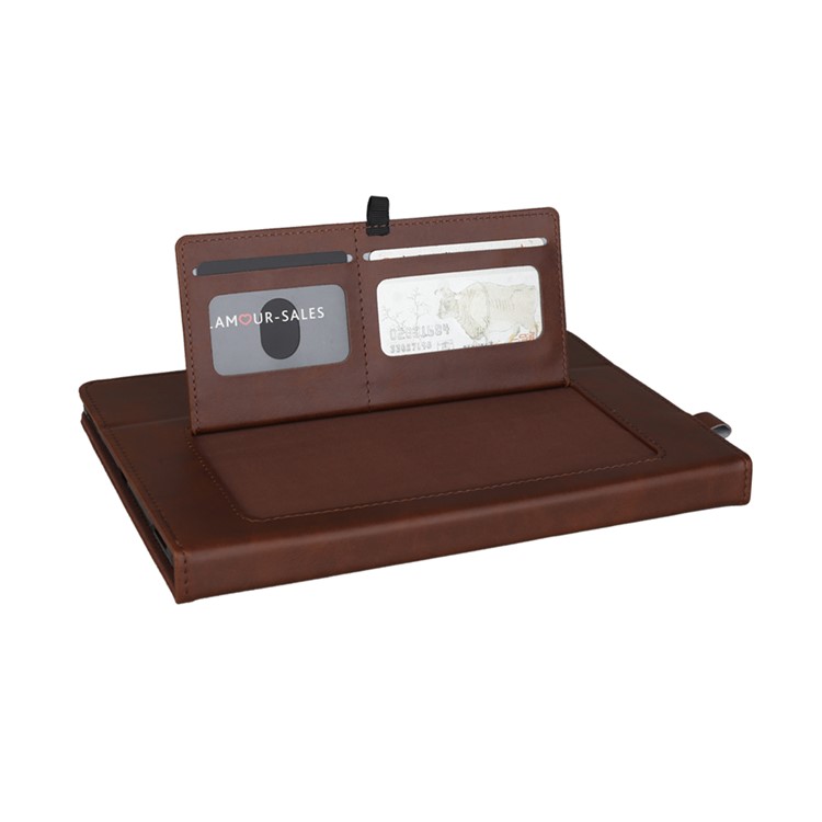 Double Stands Card Slots Leather Tablet Cover for Samsung Galaxy Tab A 8.0 (2019) with S Pen P200 P205 - Dark Brown-7