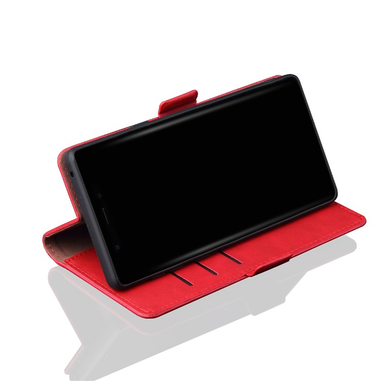 Retro Style Crazy Horse Leather Wallet Case for Samsung Galaxy Note 10 / Note 10 5G - Red-3