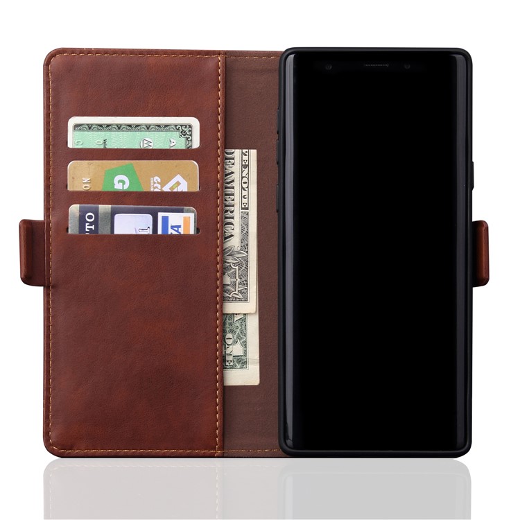 Retro Style Crazy Horse Leather Wallet Case for Samsung Galaxy Note 10 / Note 10 5G - Brown-3
