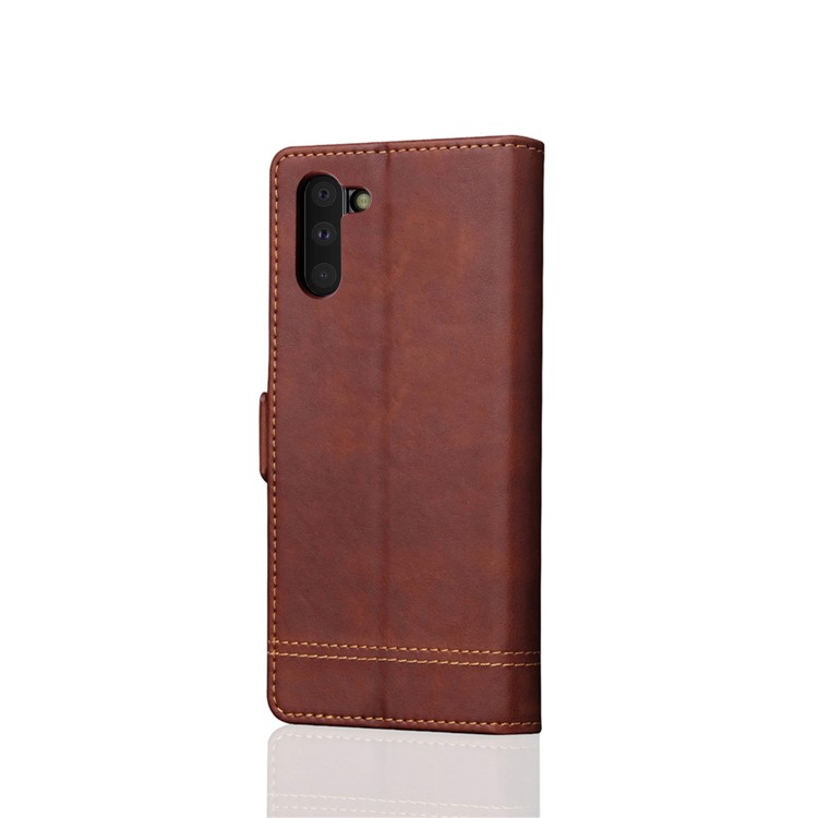 Retro Style Crazy Horse Leather Wallet Case for Samsung Galaxy Note 10 / Note 10 5G - Brown-5