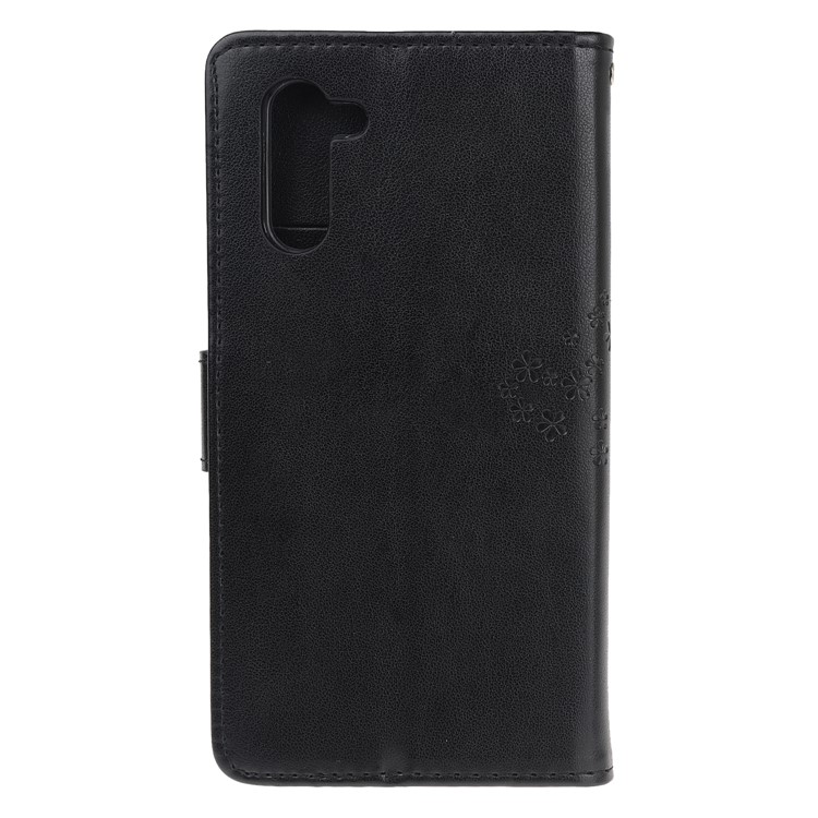 Imprint Tree Owl Wallet Stand Flip Leather Case for Samsung Galaxy Note 10/Note 10 5G - Black-3