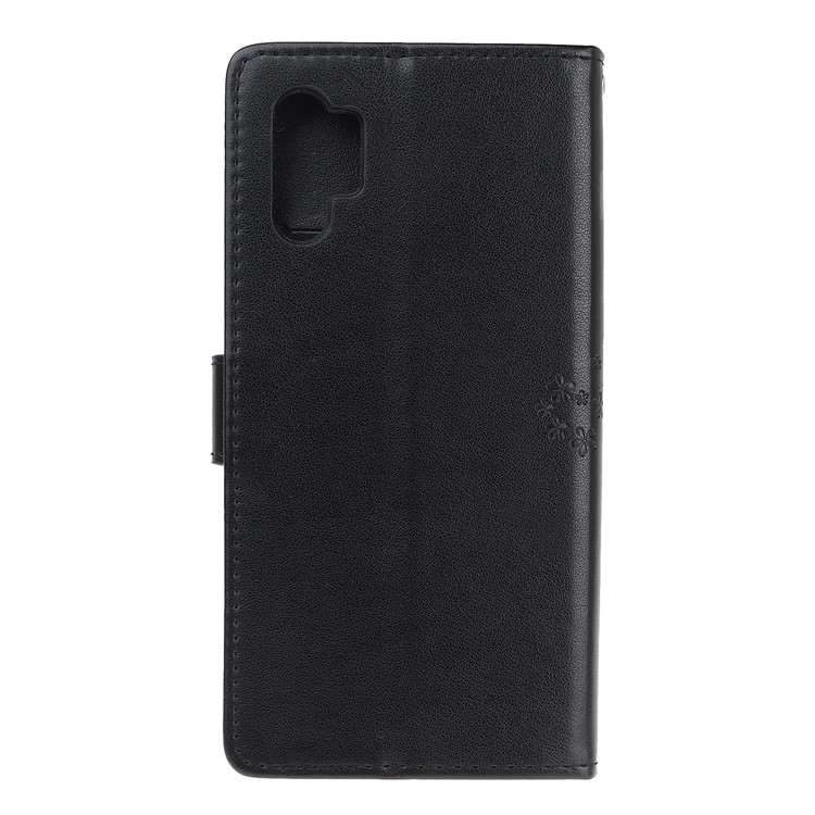 Imprint Tree Owl PU Leather Wallet Stand Case for Samsung Galaxy Note 10 Plus/10 Plus 5G - Black-3