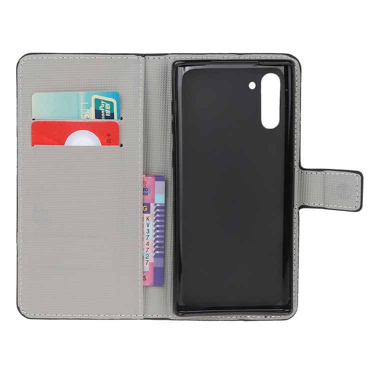 Litchi Skin Leather Wallet Stand Phone Case for Samsung Galaxy Note 10-7