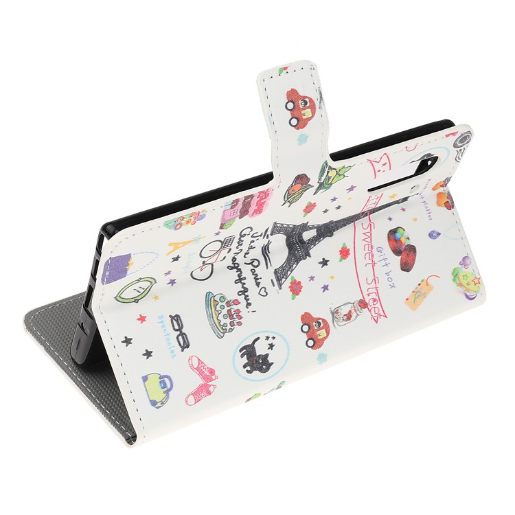 Pattern Printing Leather Wallet Stand Case for Samsung Galaxy Note 10 / Note 10 5G - Eiffel Tower-5