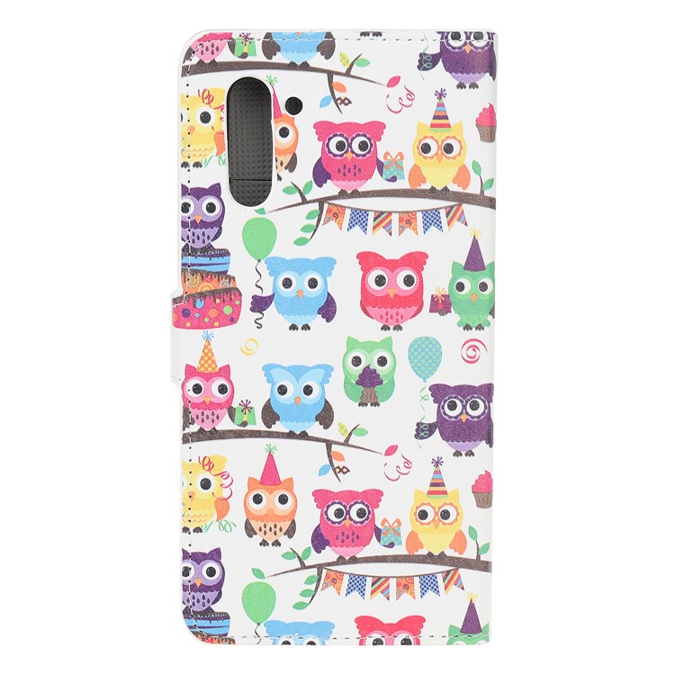 Pattern Printing Leather Wallet Stand Case for Samsung Galaxy Note 10 / Note 10 5G - Multiple Owls-4