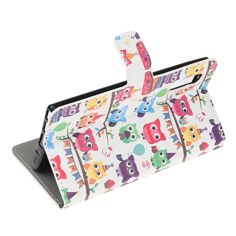 Pattern Printing Leather Wallet Stand Case for Samsung Galaxy Note 10 / Note 10 5G - Multiple Owls-5