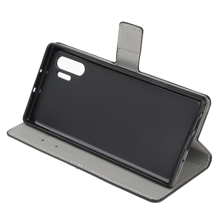 Litchi Grain Leather Wallet Stand Case for Samsung Galaxy Note 10 Plus / 10 Plus 5G - Black-6