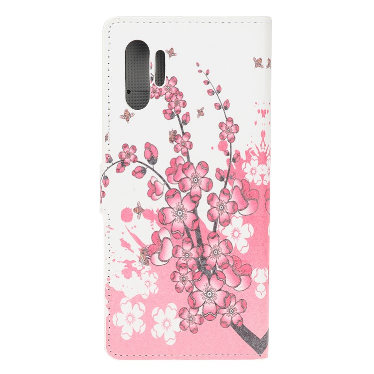 Pattern Printing PU Leather Wallet Stand Phone Cover for Samsung Galaxy Note 10 Plus/10 Plus 5G - Plum Blossom-4