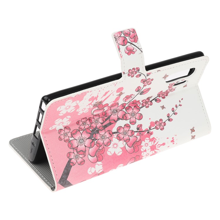 Pattern Printing PU Leather Wallet Stand Phone Cover for Samsung Galaxy Note 10 Plus/10 Plus 5G - Plum Blossom-5