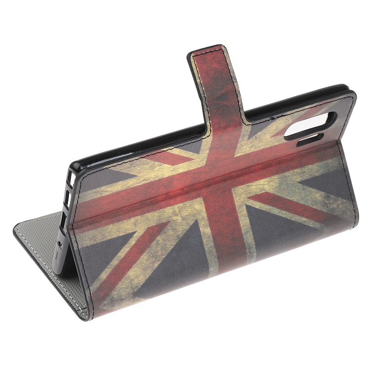 Pattern Printing PU Leather Wallet Stand Phone Cover for Samsung Galaxy Note 10 Plus/10 Plus 5G - UK Flag-5